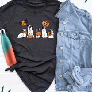 Ghost Dog Halloween Tees Funny Halloween Shirt Ghost Lover Halloween Shirt